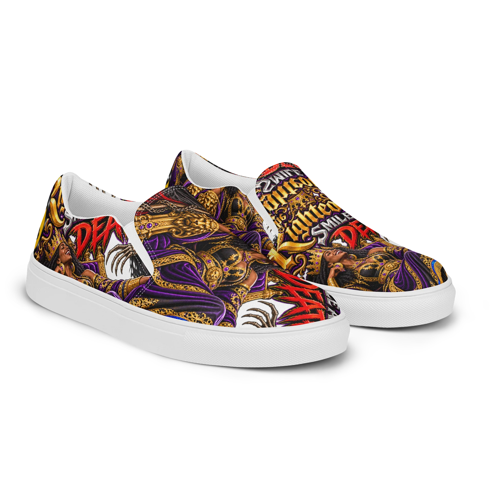 The Righteous Smile At Death Slip-On Canvas Shoes product image (2)
