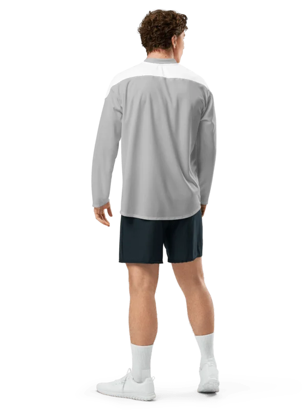Minimal Gray All-Over Print Hockey Fan Jersey product image (2)