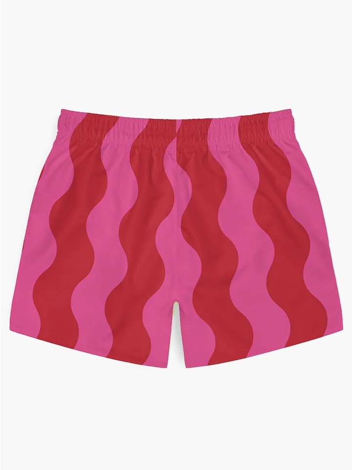 Cherry Bubblegum Striped Waves – Swim Trunks product image (2)