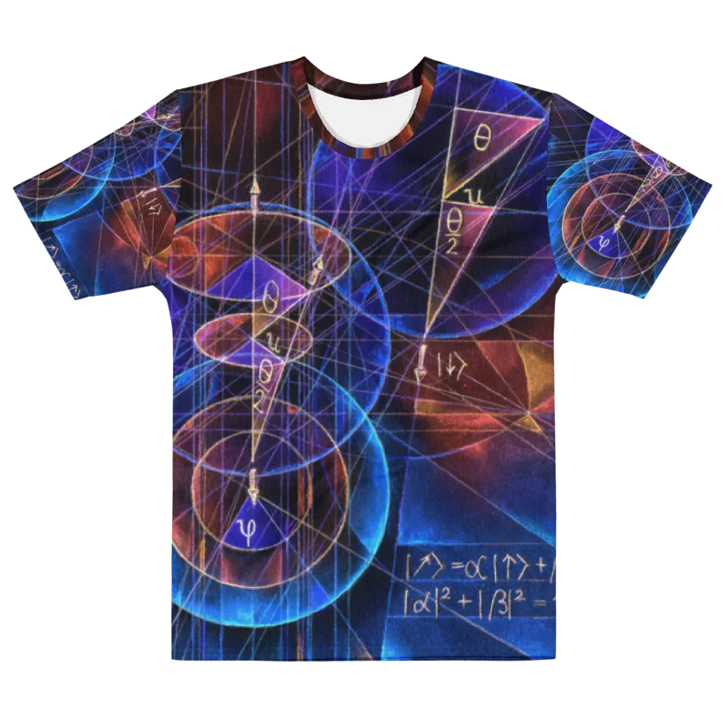 Spinning Projection - Quantum Physics Negative Art Men's Crew Neck T-Shirt product image (3)