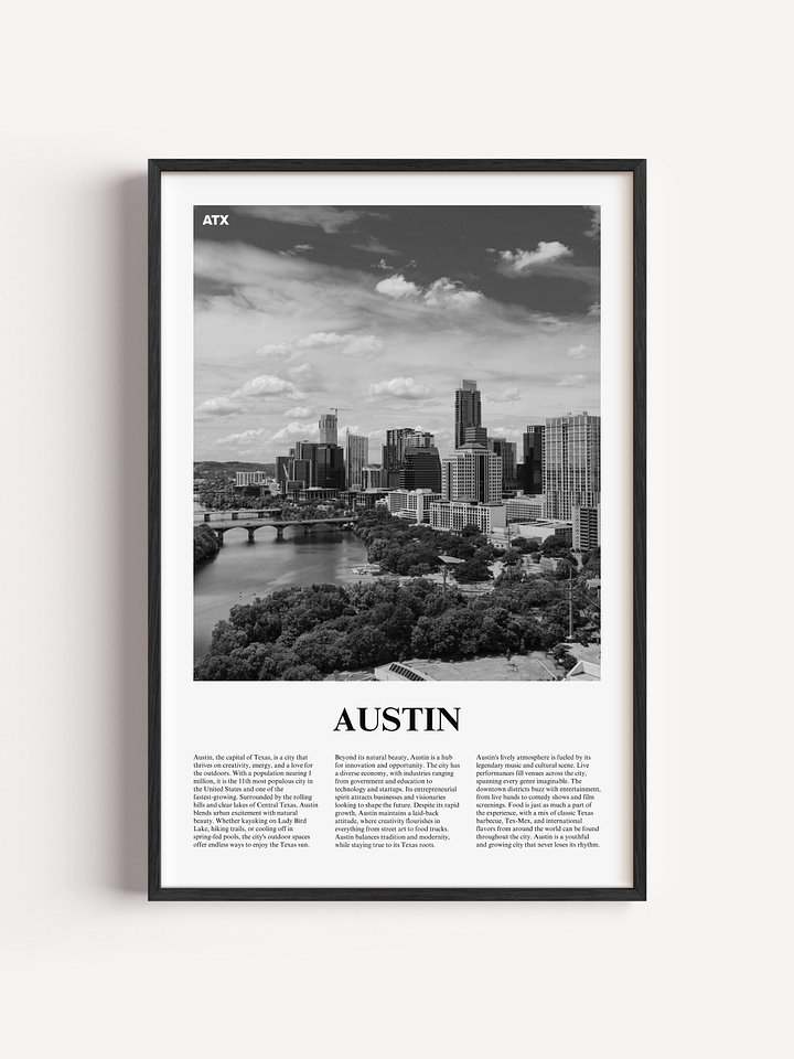 Austin 01 Newspaper Poster | Framed product image (1)