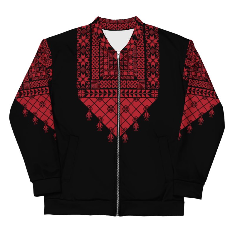 Red Tatreez Unisex Bomber Jacket product image (1)