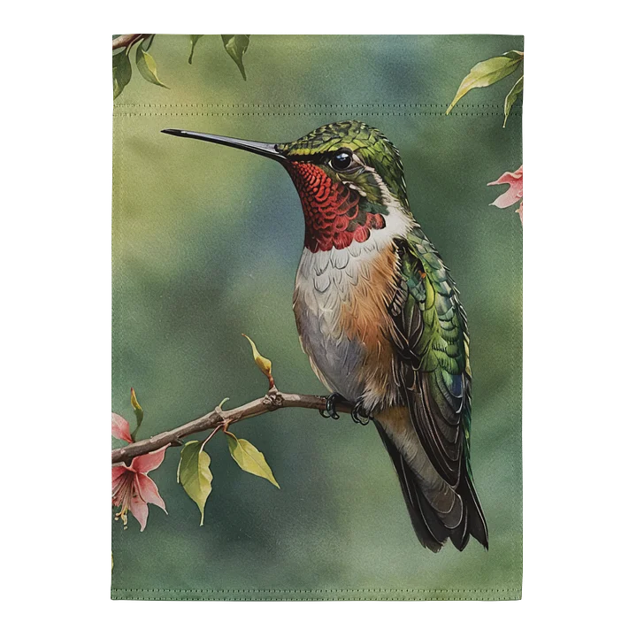 Ruby-Throated Hummingbird Garden Flag product image (2)