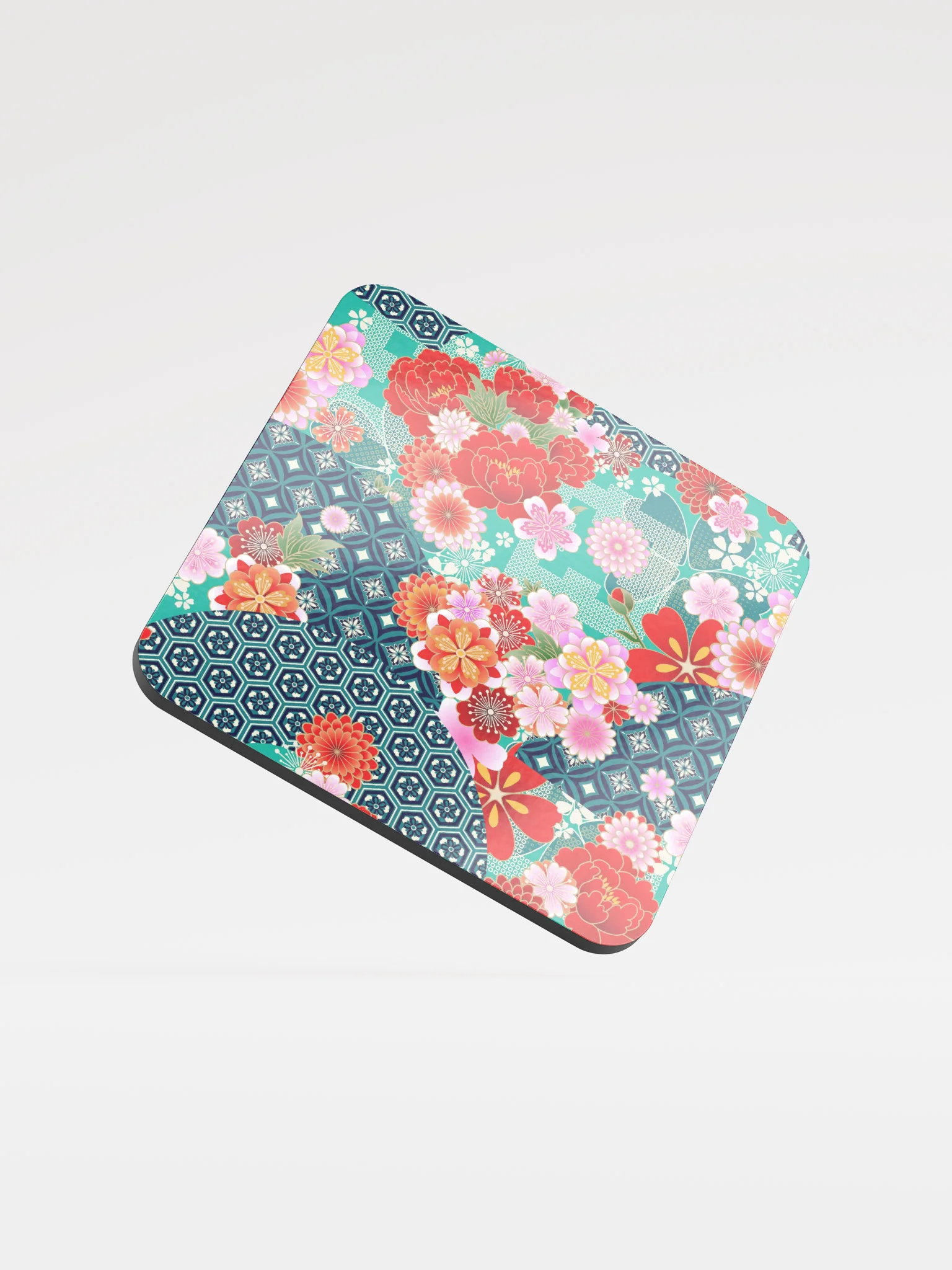 Japanese Garden Floral Coaster – Gloss Finish product image (3)