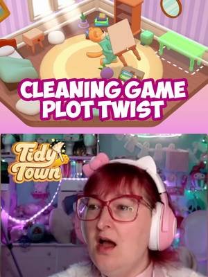 This cleaning game is a lie #cozygaming #cleaninggame #gaminglogic #fluffisle #tidytown #ad