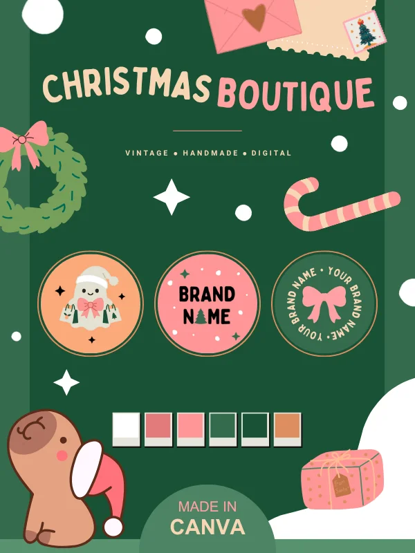 Coquette Christmas Etsy Receipt Banner Template product image (8)