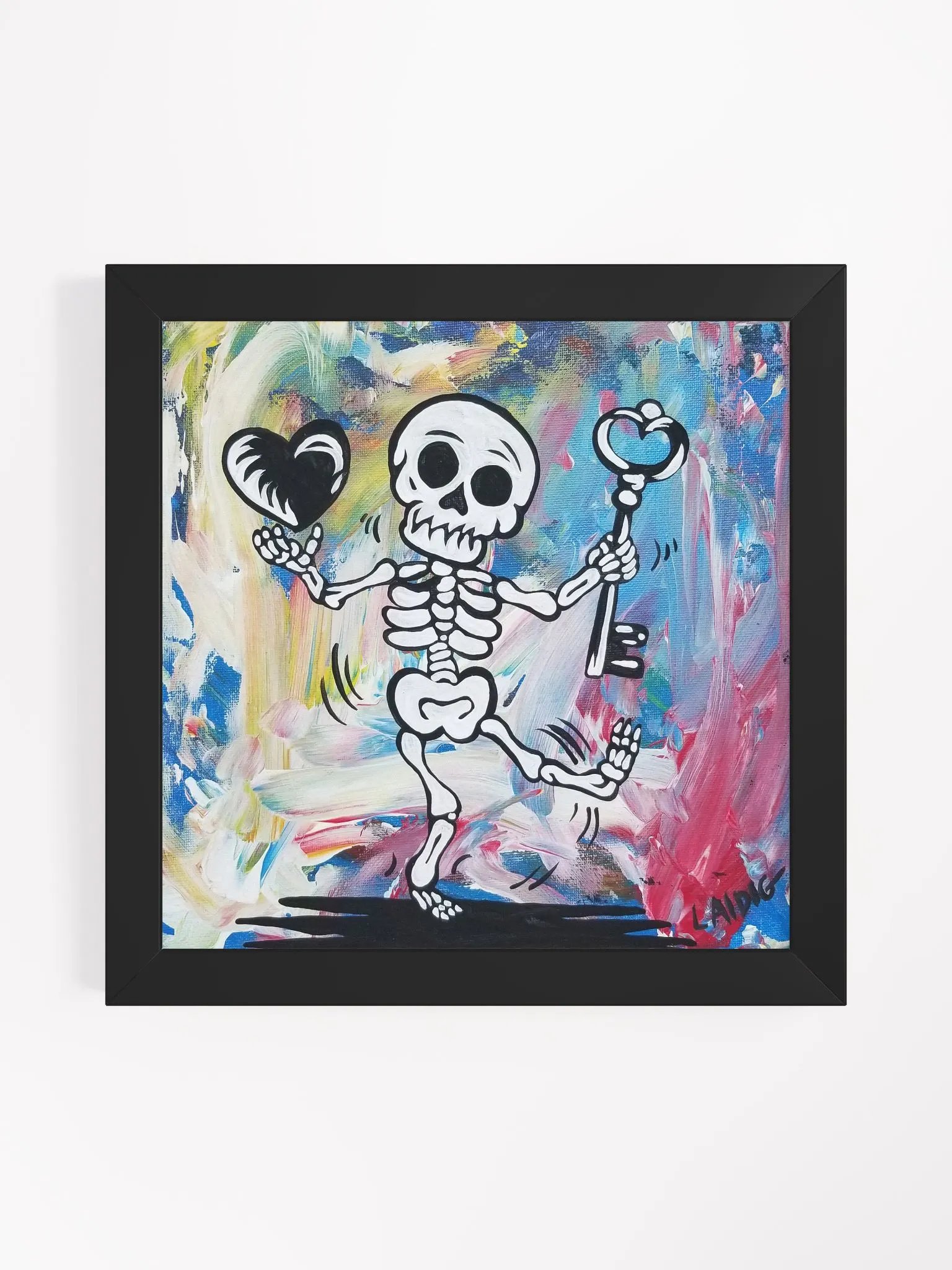 Floating Heart Mr. Bone Daddy Framed Print product image (2)