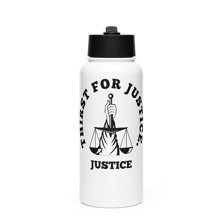 'Thirst For Justice ' Eclipse 32 oz Stainless Steel Straw Water Bottle product image (1)