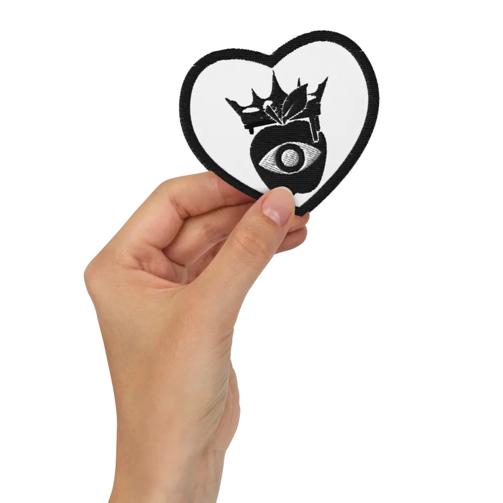 Crowned Apple (Black) ✦ Embroidered Patches product image (2)