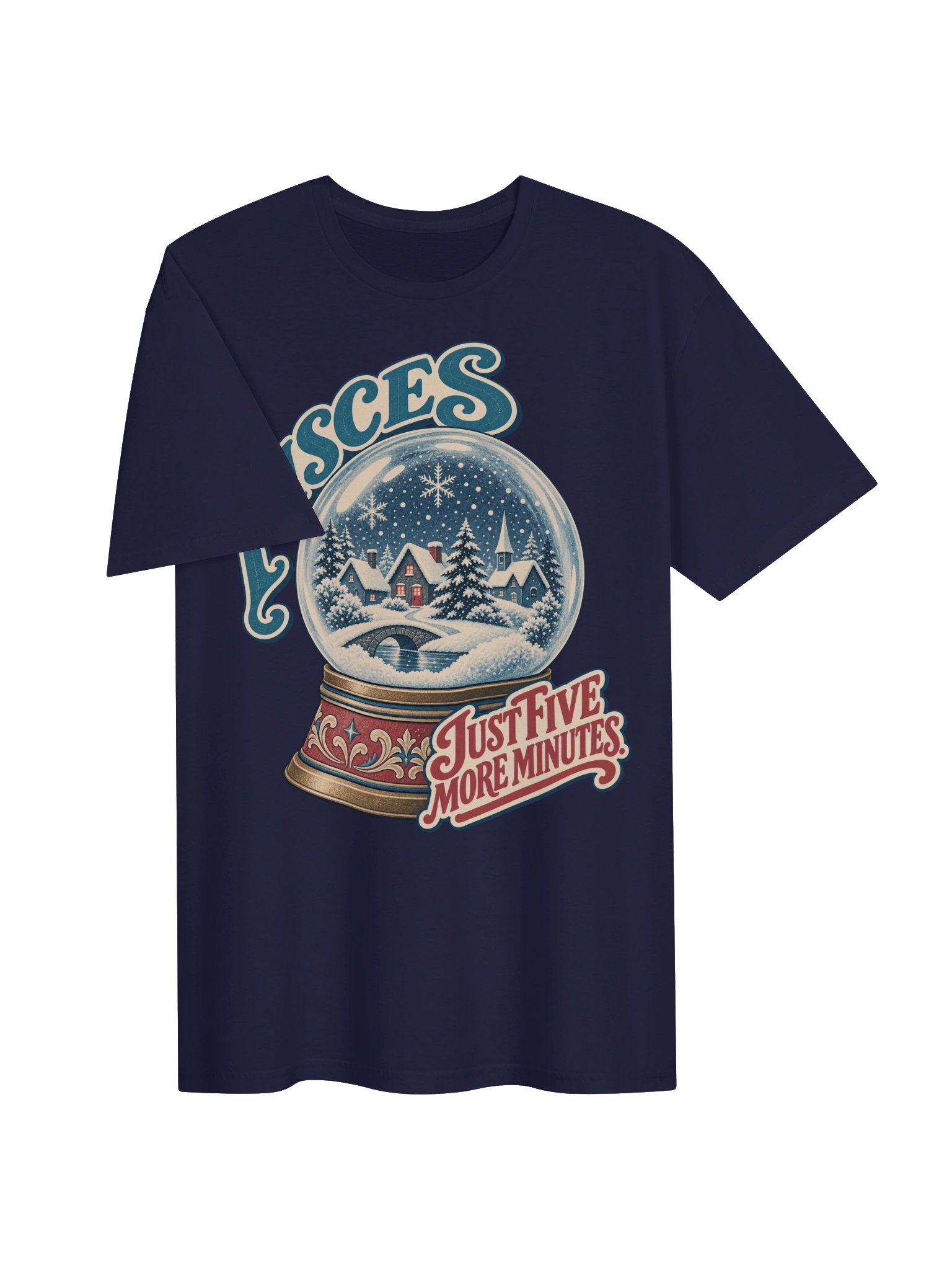 Pisces Just Five More Minutes Christmas T-Shirt product image (3)