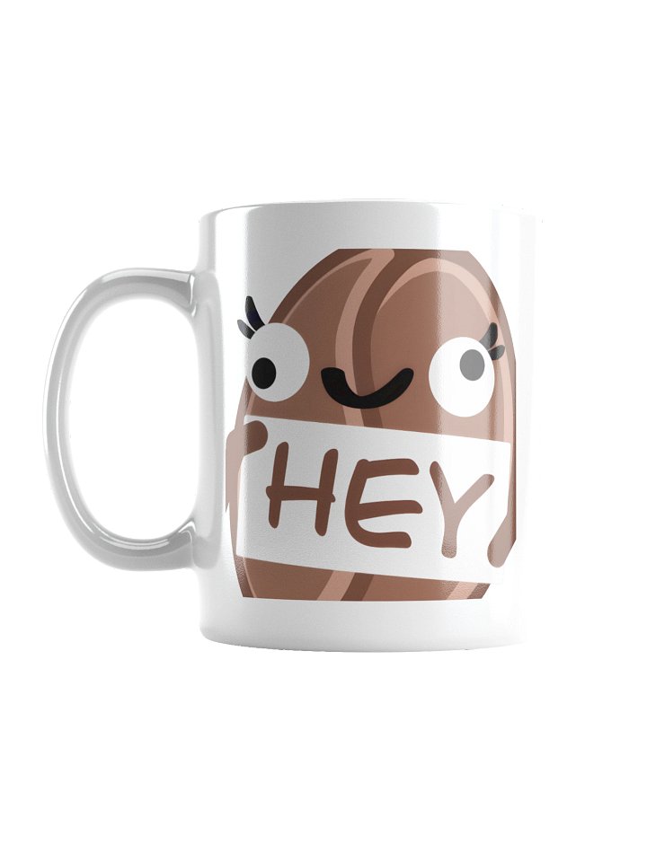 Hey Coffee Bean White Glossy Mug product image (2)