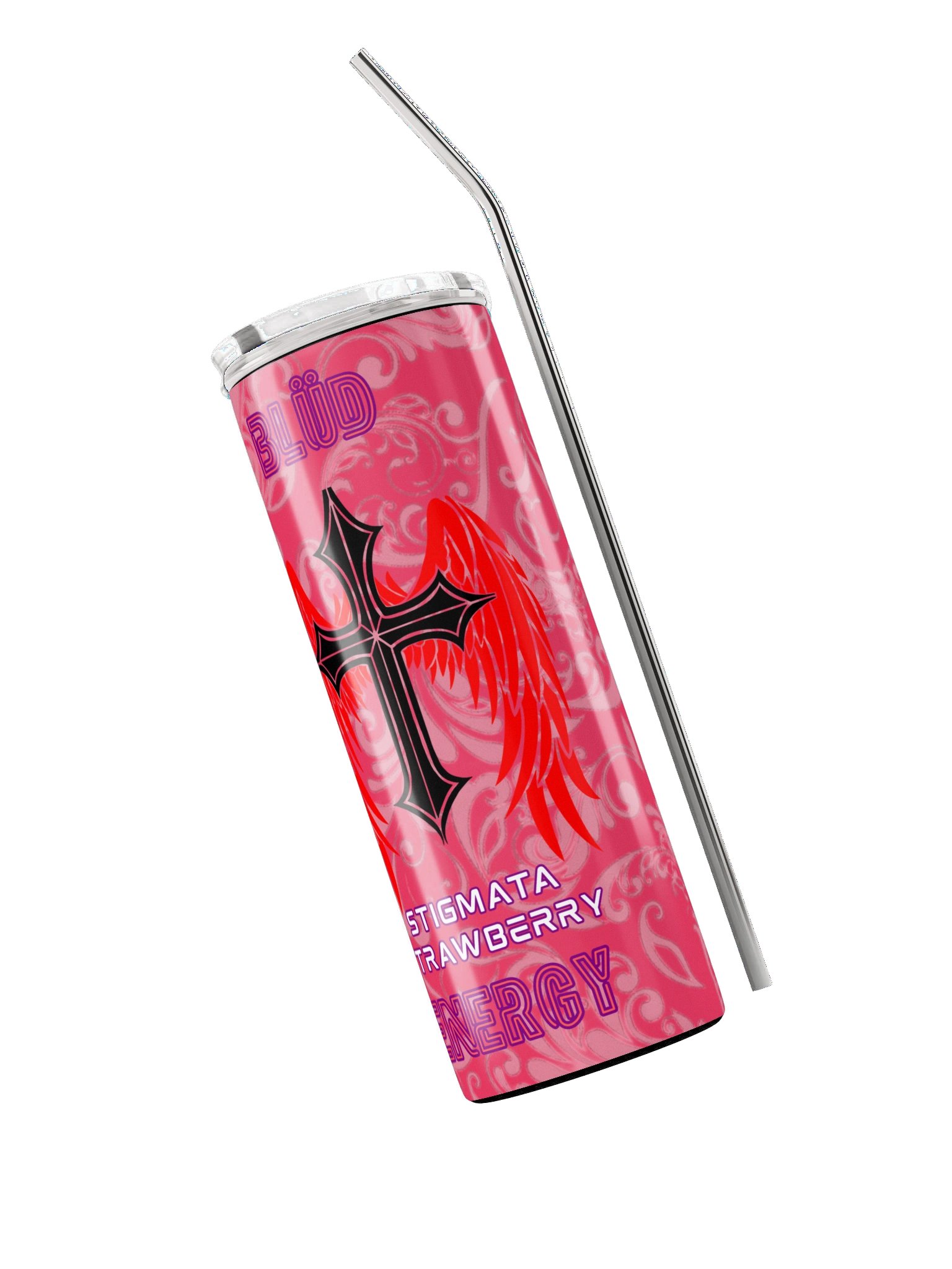 Blüd Energy Stigmata Strawberry steel tumbler product image (3)