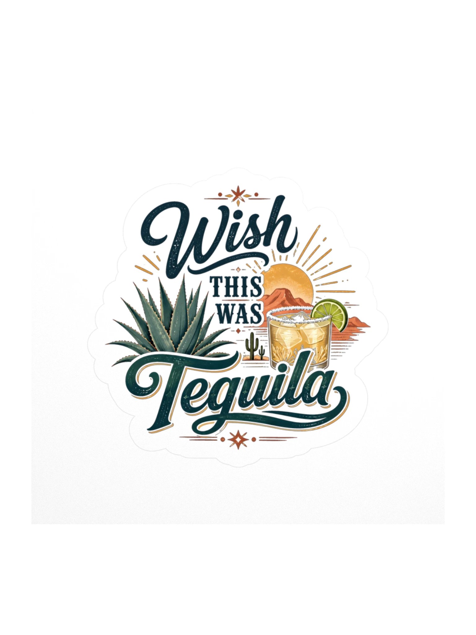 Wish This Was Tequila Sticker product image (1)