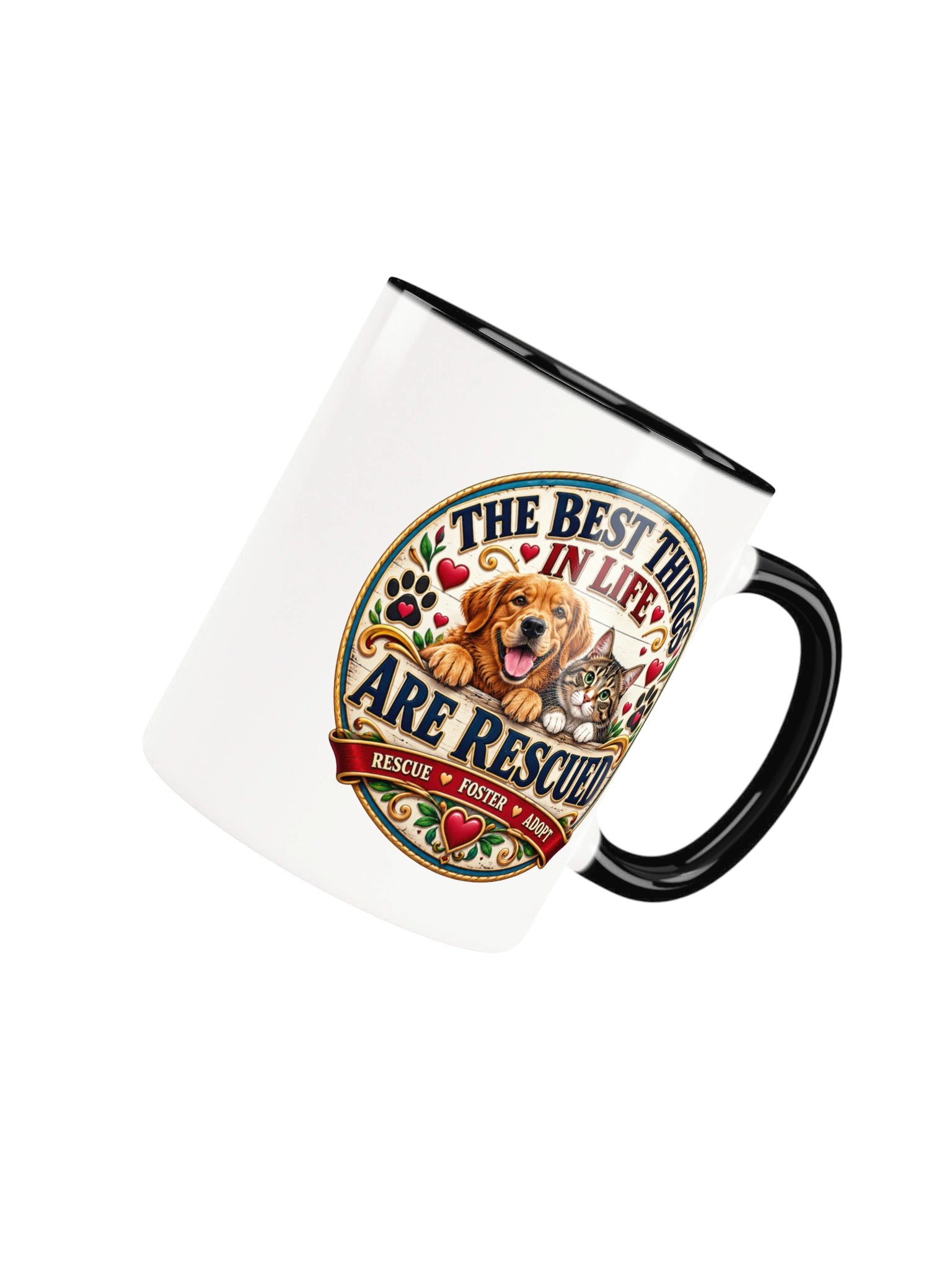 The Best Things in Life Are Rescued Two Color Mug product image (4)