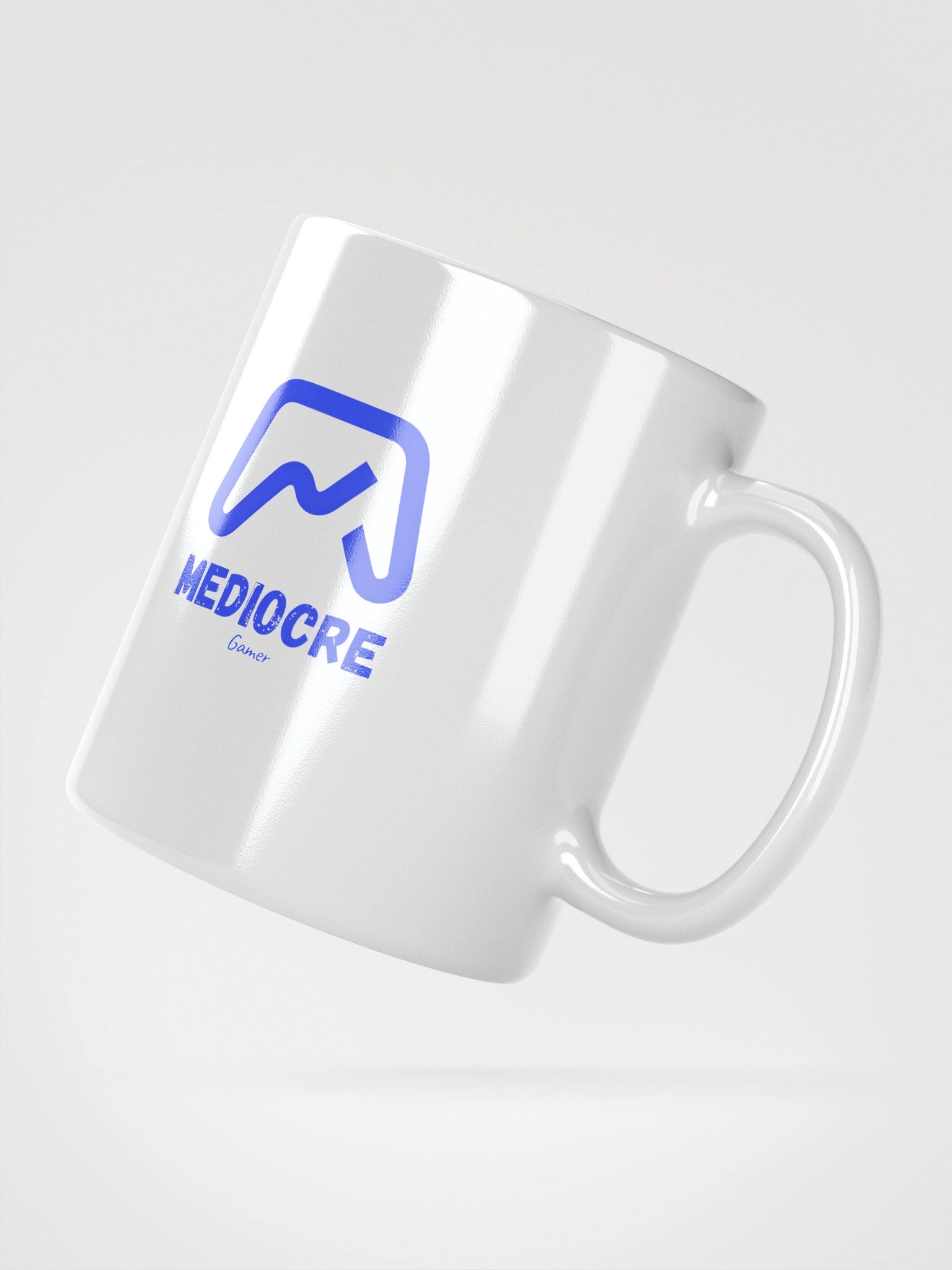 Mediocre Gamer Logo White Glossy Mug product image (2)