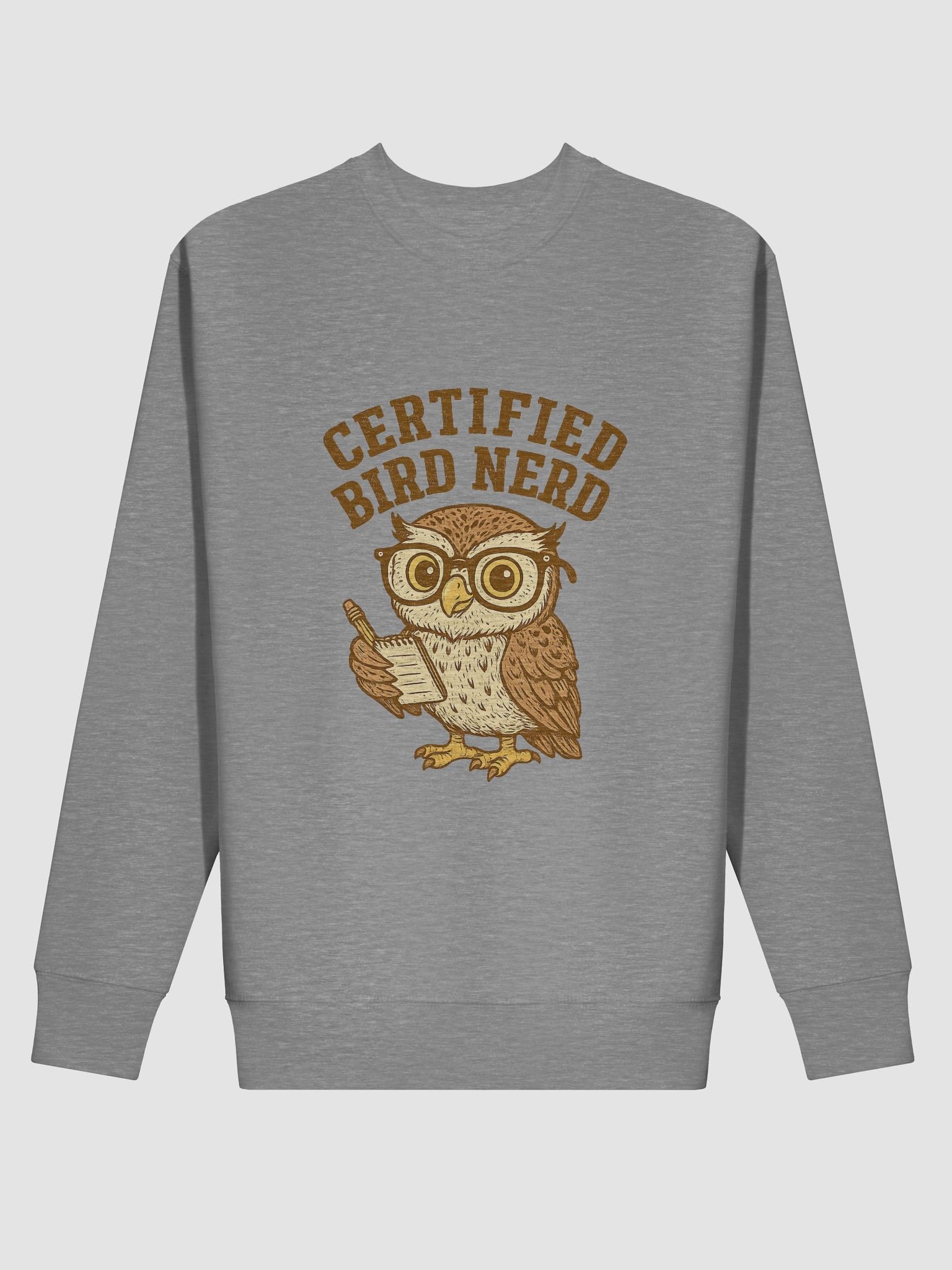 Certified Bird Nerd Sweatshirt for bird watchers and bird watching hobbyists product image (2)