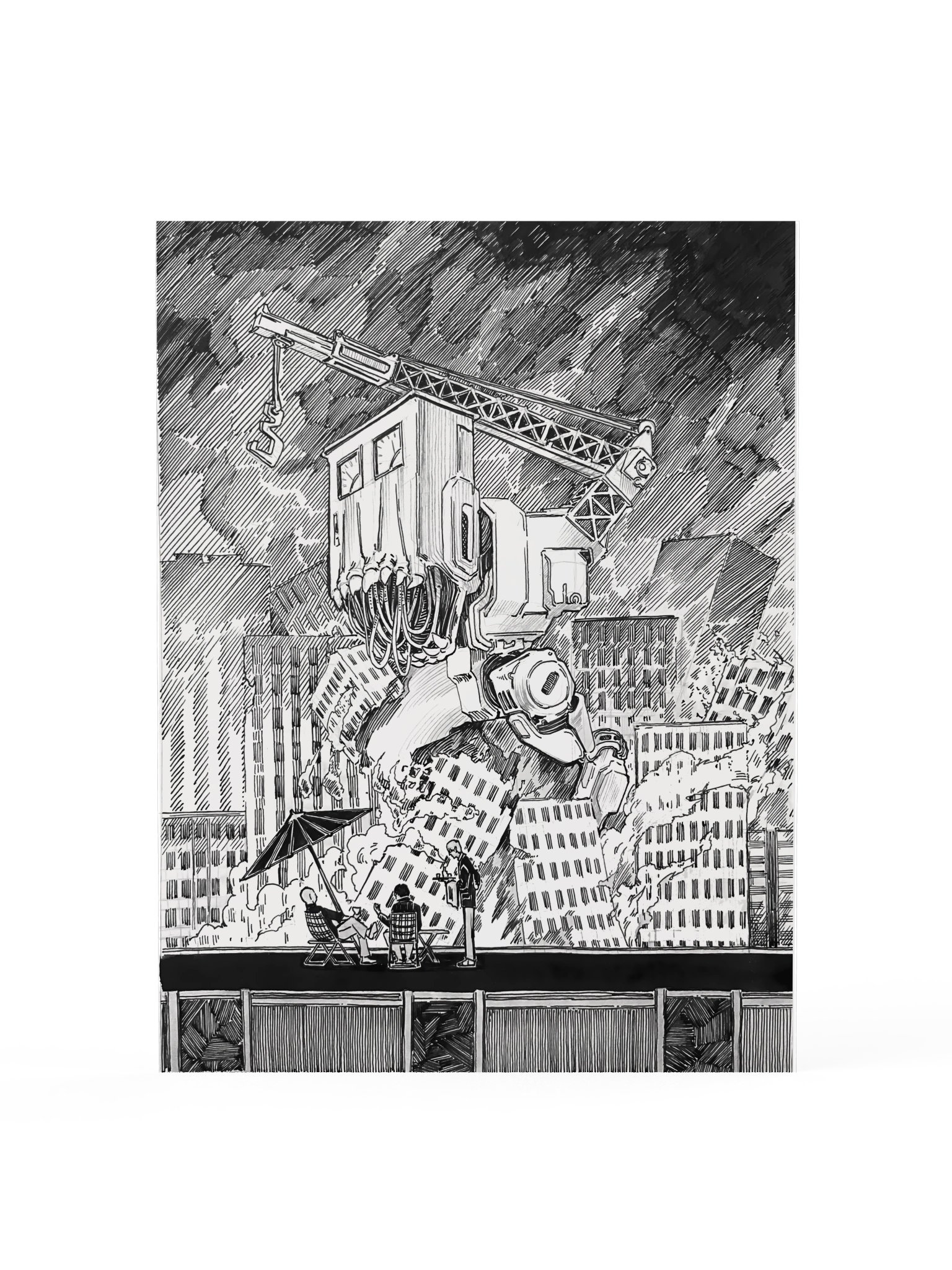 Inktober art. “Contraption" (Poster) product image (1)