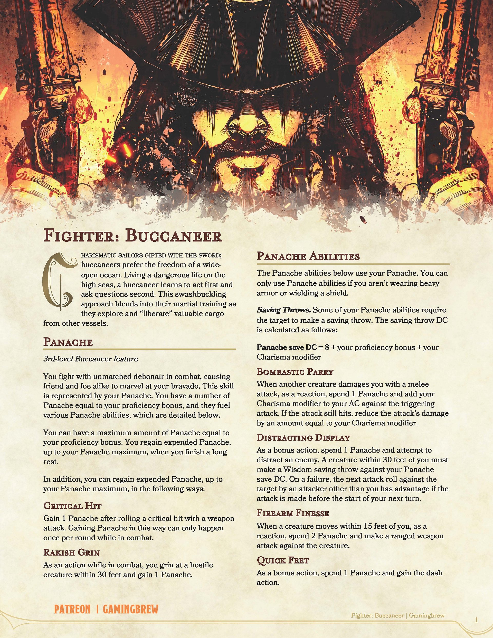 The Buccaneer | 5E Fighter Subclass product image (2)