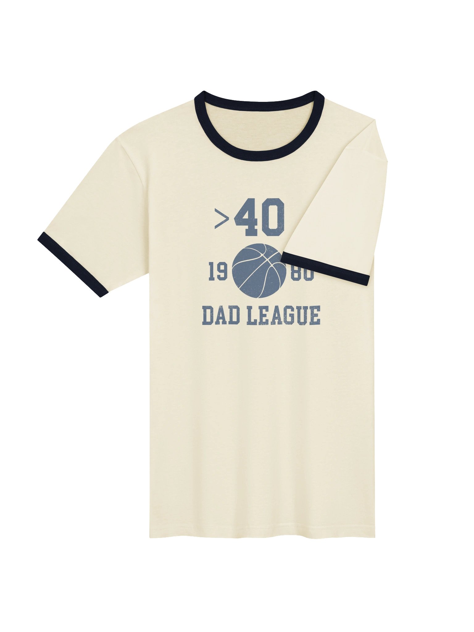 >40 Dad League – Throwback Hoops Tee product image (4)