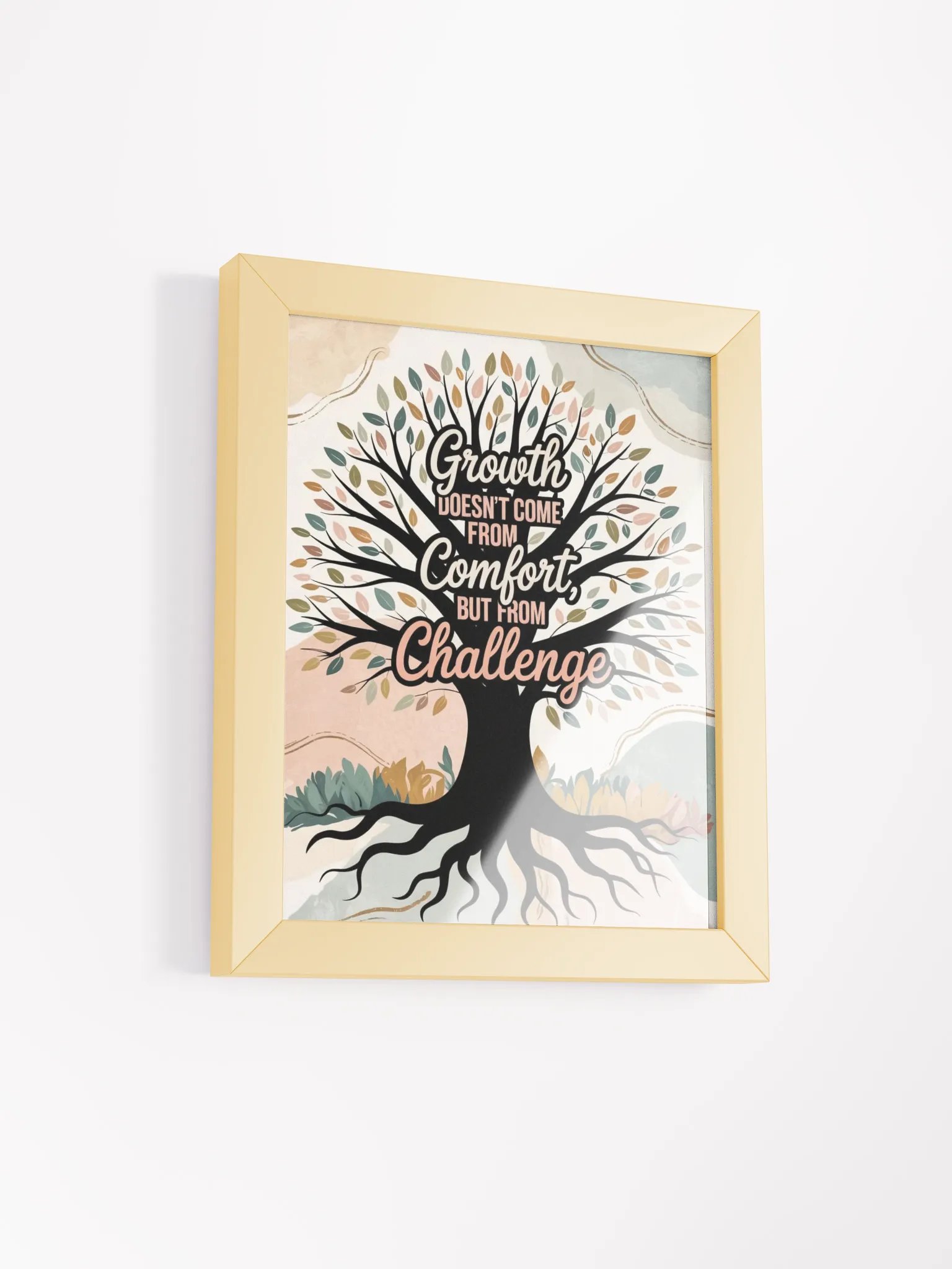 Challenging Growth Framed Poster product image (57)