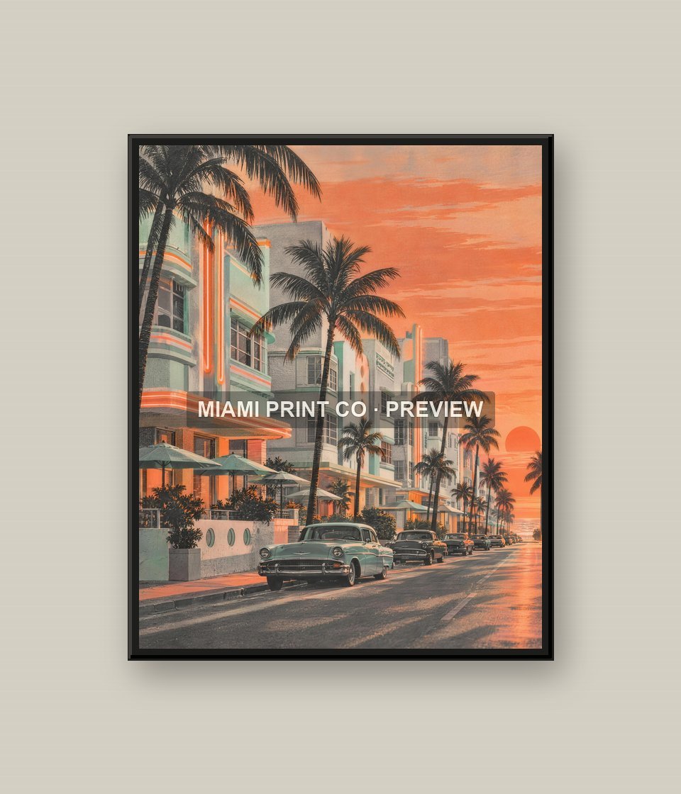 Miami Beach Art Deco District | Framed Art Print product image (1)