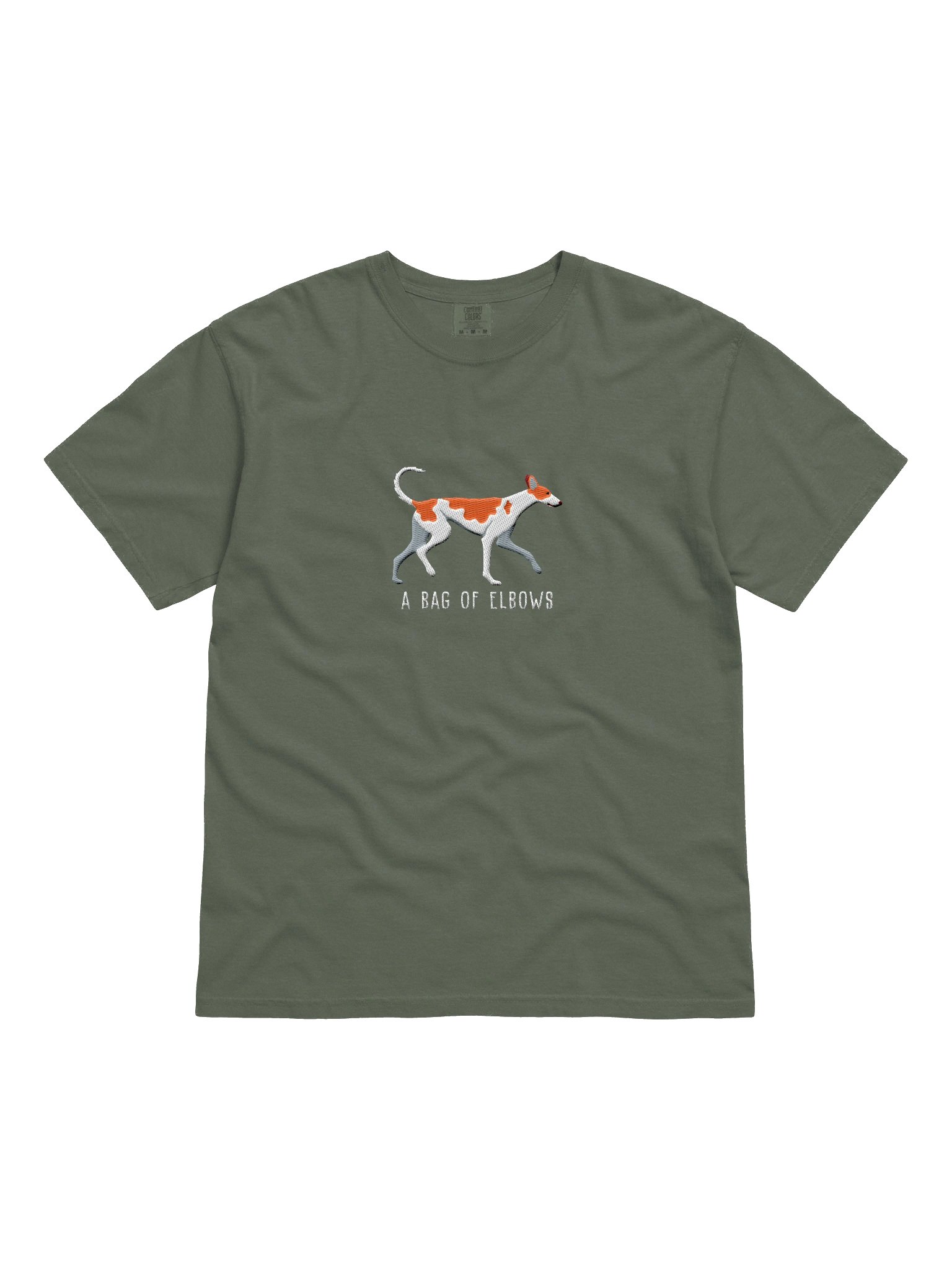 A Bag of Elbows T-Shirt(Embroidered) of an Ibizan Hound(Red & White) product image (4)