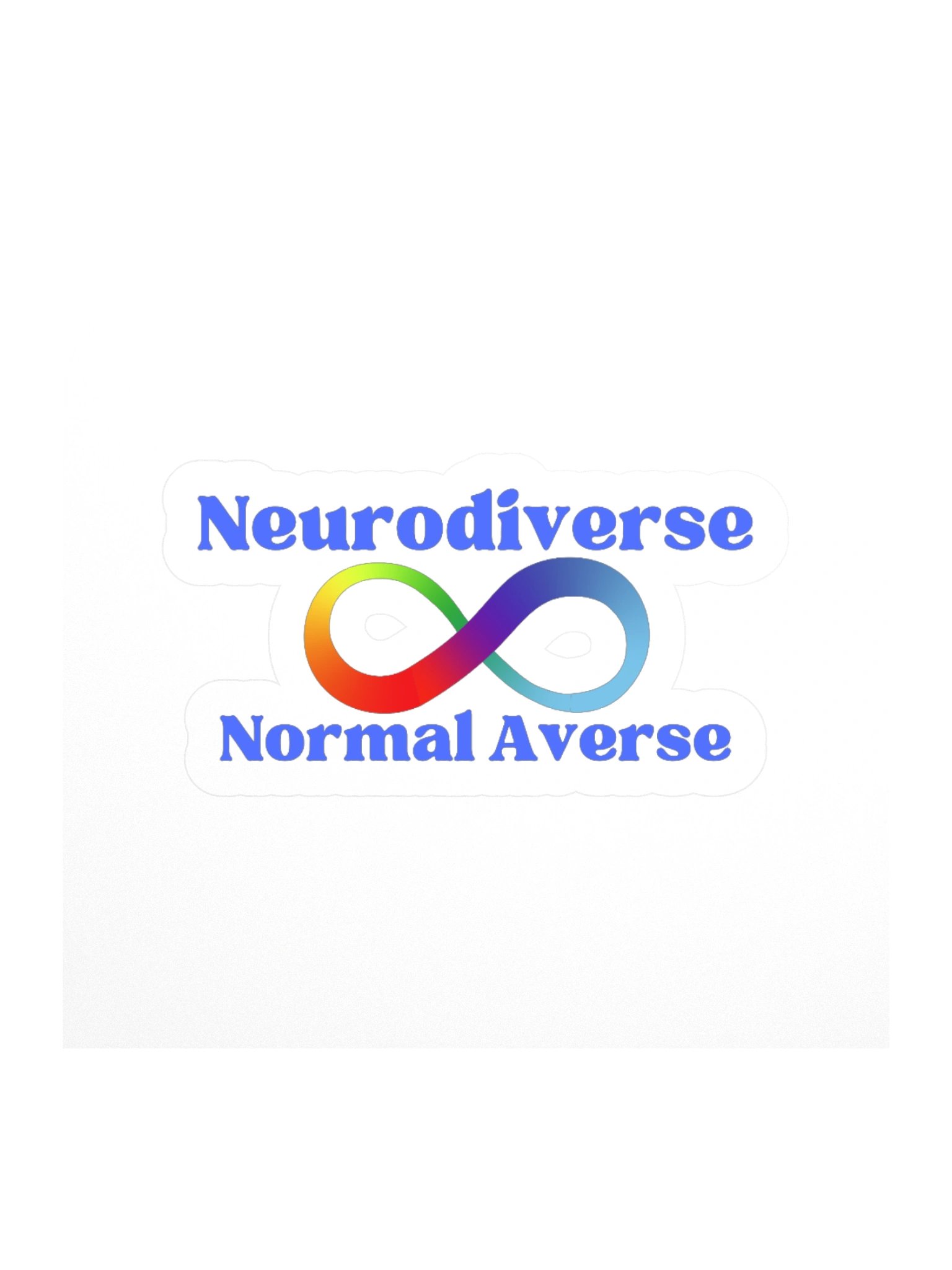 Neurodiverse, Normal Adverse Version 2 Kisscut Sticker product image (1)