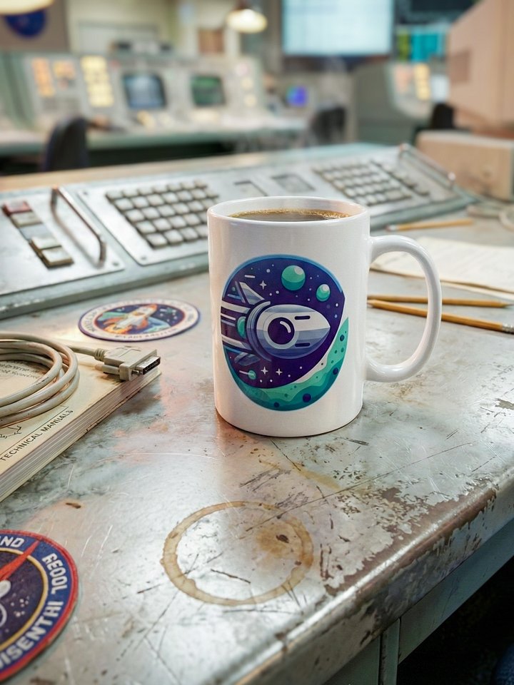 Retro Rocket Fuel Mug product image (1)