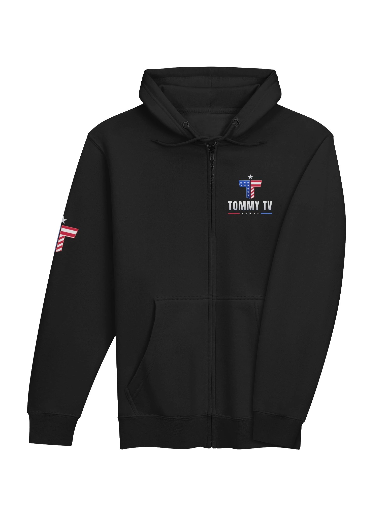 Tommy TV Patriotic Flag Logo - Printed Zip Hoodie product image (4)