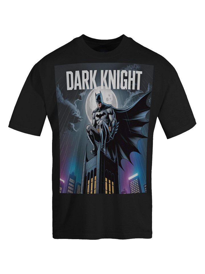 Storm Sentinel: Dark Knight Batman Oversized Faded T-Shirt product image (1)