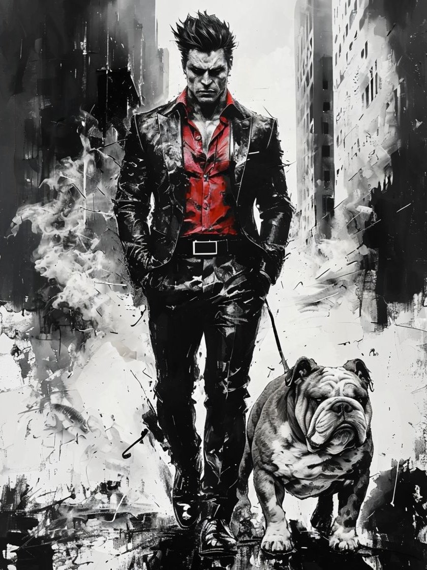 Urban Bulldog Walker Framed Poster product image (1)