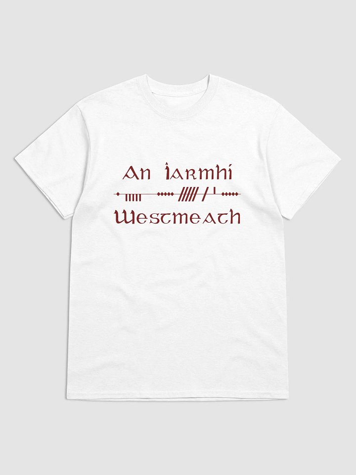 Westmeath/An Iarmhí Scholastic style Ogham white printed T-shirt product image (1)
