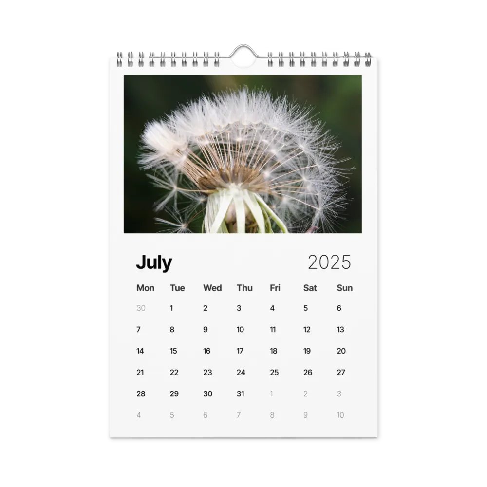 Ephemeral Dandelions 2025 Wall Calendar product image (8)