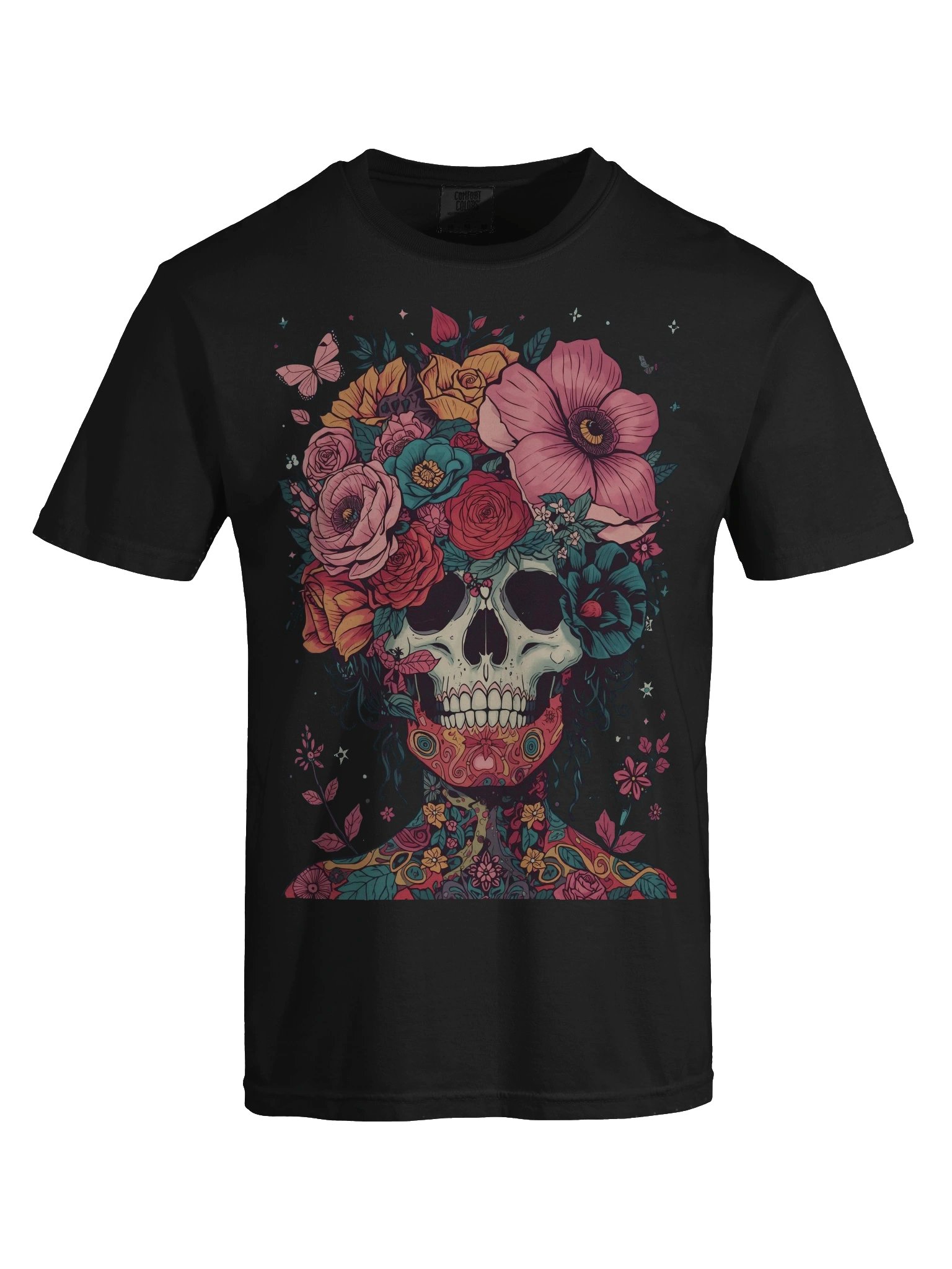 Blooming Skull Crown Heavyweight Tee product image (2)