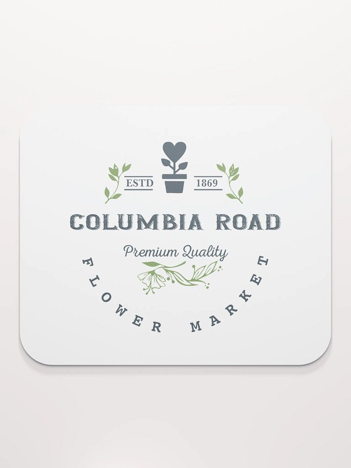 Columbia Road Market Mouse Pad (White) product image (2)
