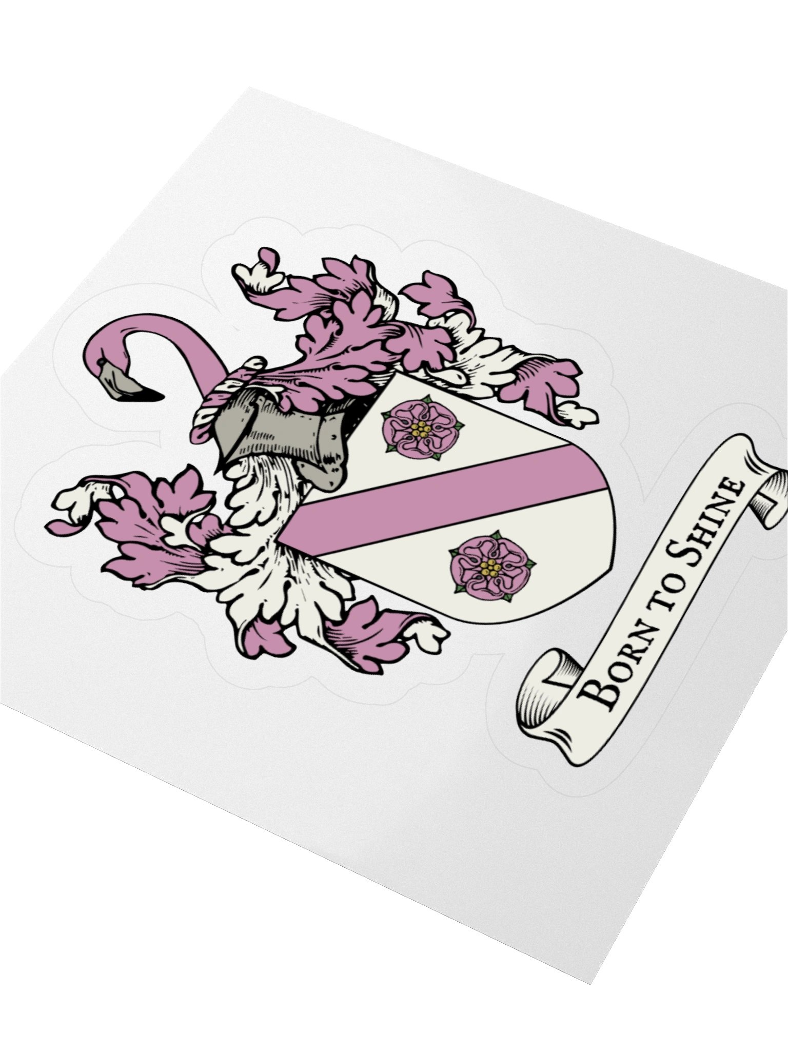 Born to Shine Flamingo Kiss Cut Sticker product image (7)