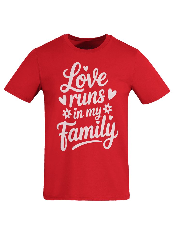 Love Runs In My Family 100% Cotton T-shirt product image (2)