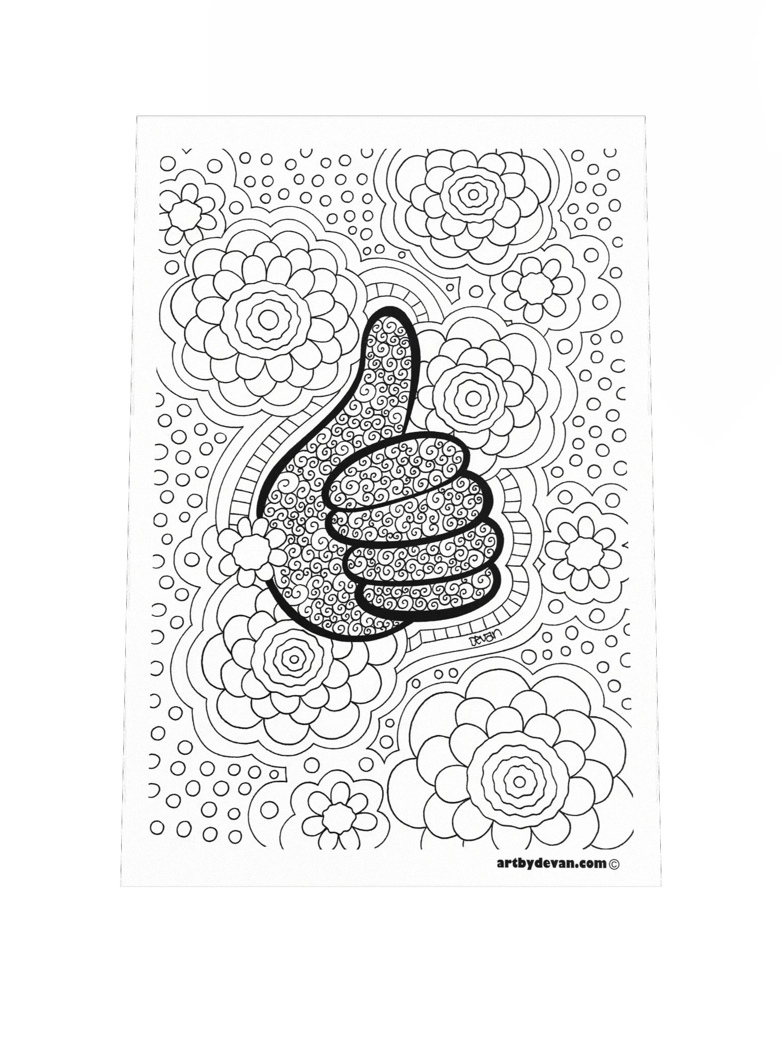 Color Your Own Art: Thumbs Up product image (1)