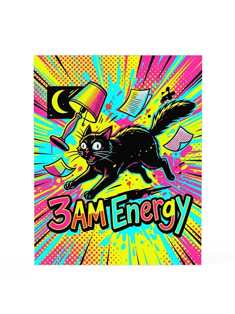 3AM Zoomies Cat Poster