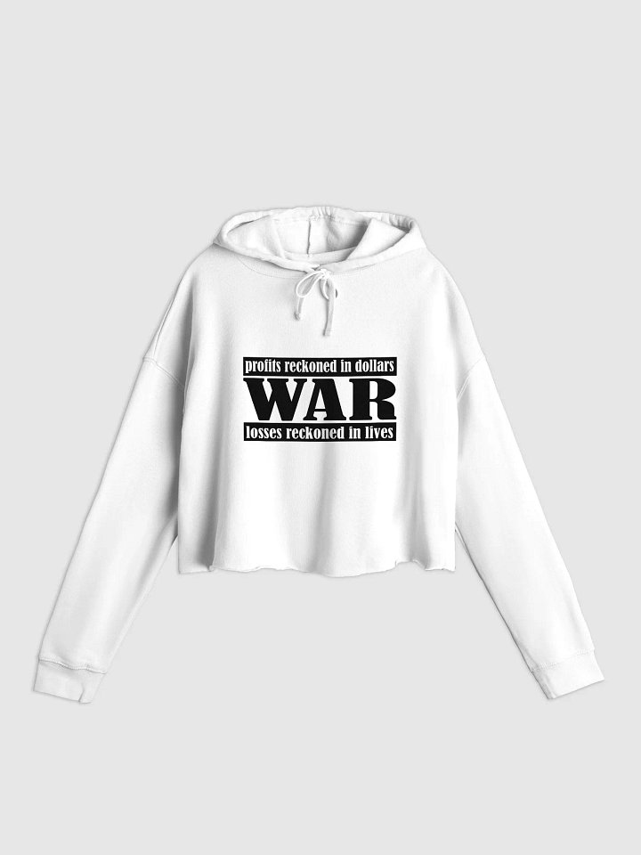 The Cost Of War - Independent Trading Co. Women’s Lightweight Cropped Hoodie product image (1)