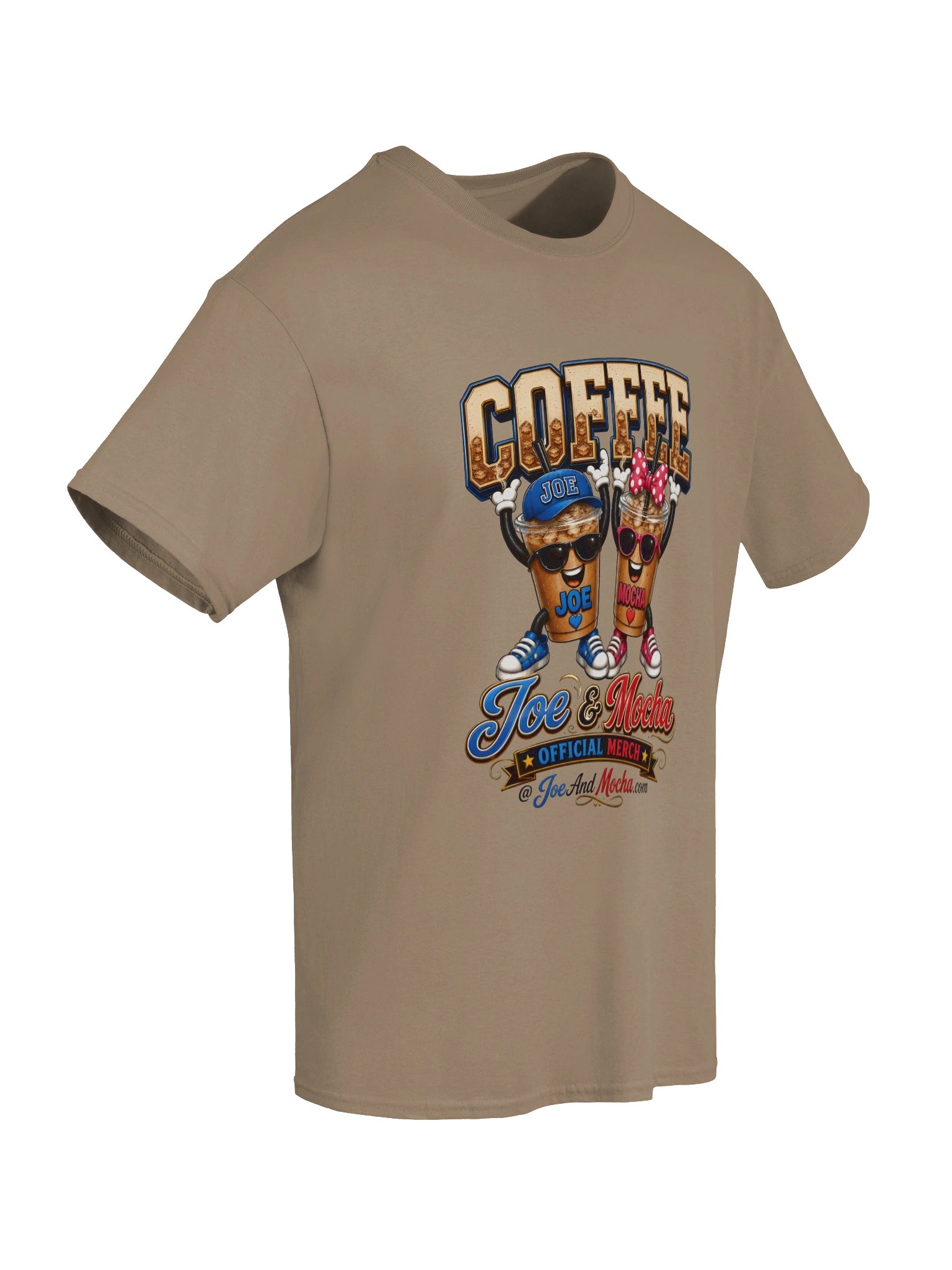 Show off your love for coffee with this eye-catching Joe & Mocha Official Merch T-Shirt! product image (6)