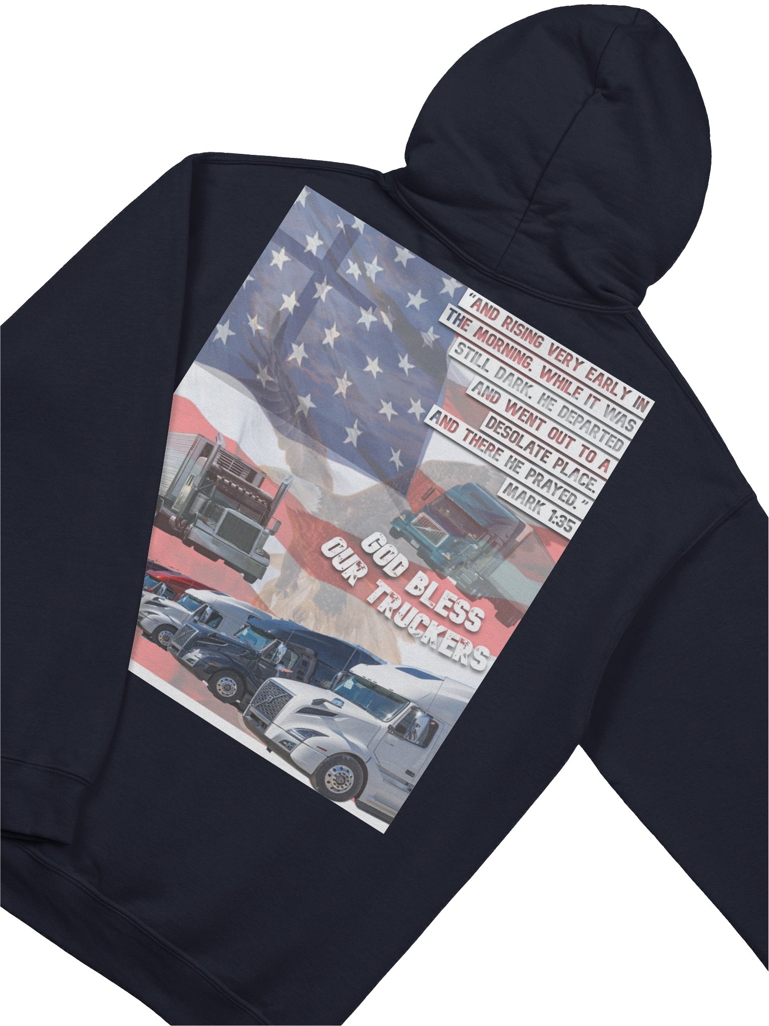 GOBBLESS OUR TRUCKERS (dark colors - HOODIE) product image (8)