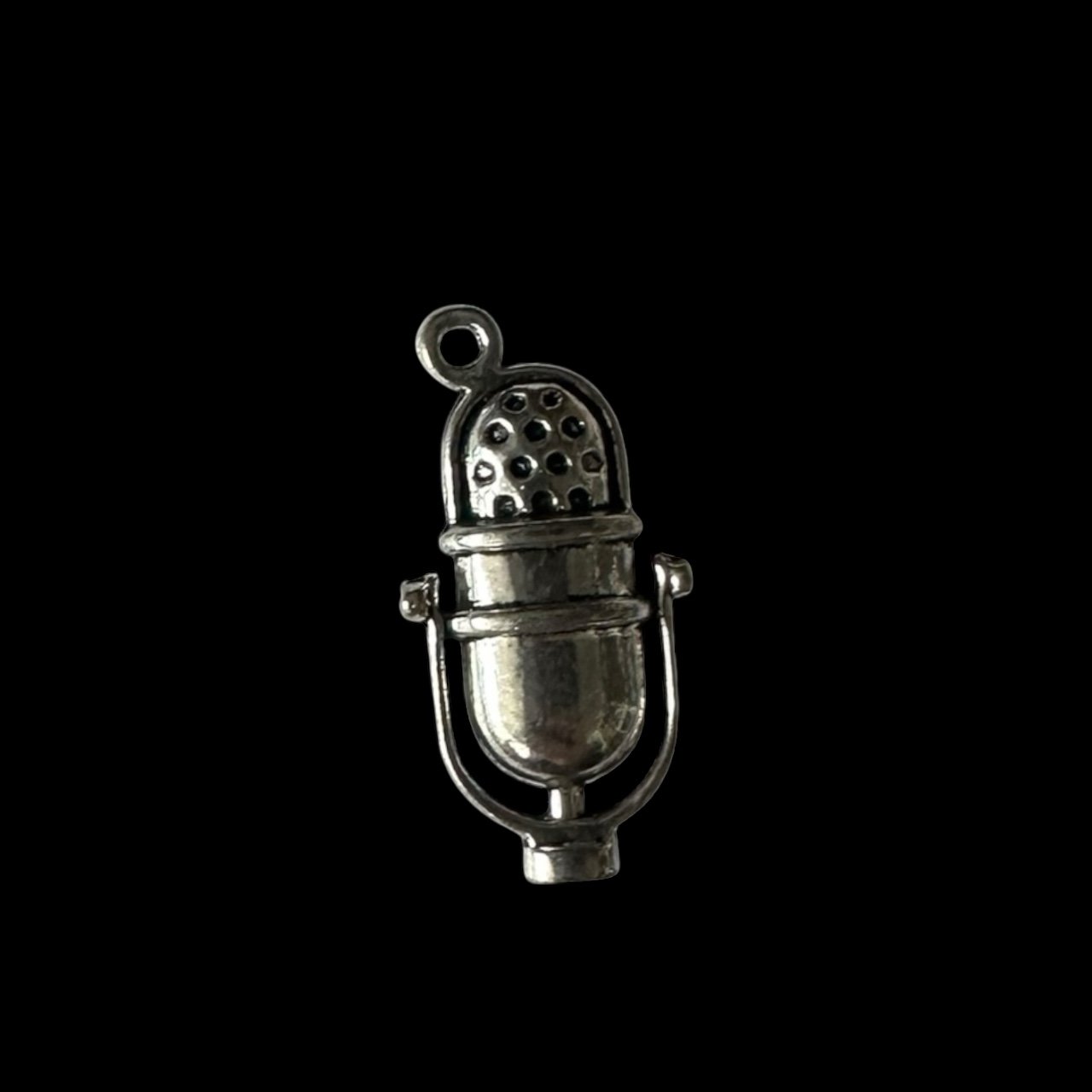 Microphone Silver Whinny Winners Braid and Bridle Charms for Horses | Little Shop of Ponies product image (1)
