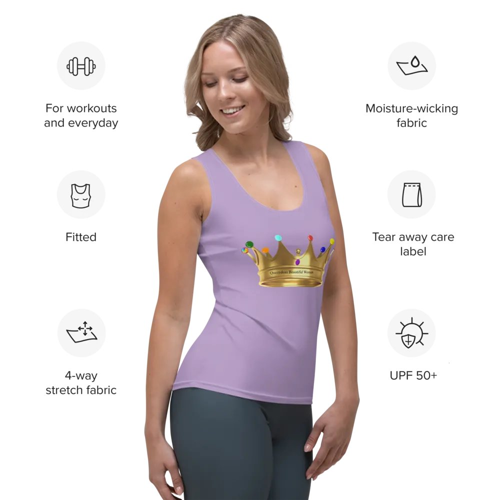 Queendom Beautiful Women Crown Tank Top/Lavender(TM) product image (4)