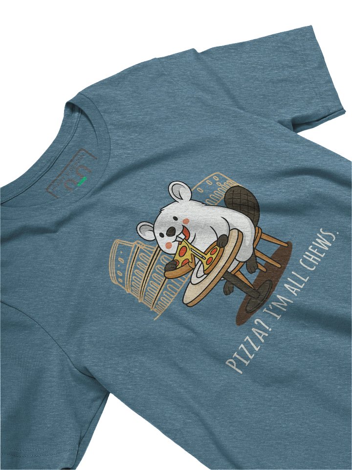 “Pizza? I’m All Chews” – Italian Beaver Cartoon DTG Print | art.4uand.me product image (2)