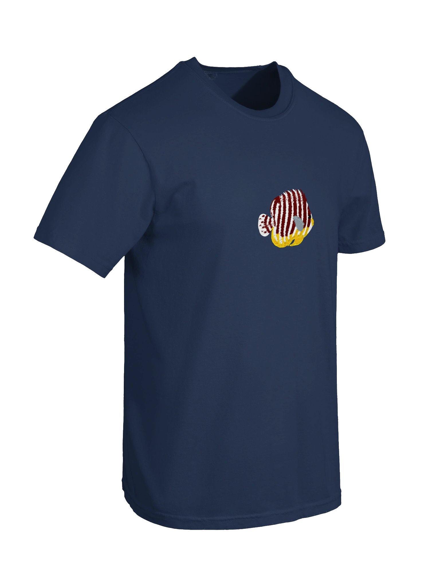 Multibarred Angelfish Embroidered Shirt | Juvenile Multibar Angelfish Reef Fish Tee | Marine Aquarium Apparel product image (10)