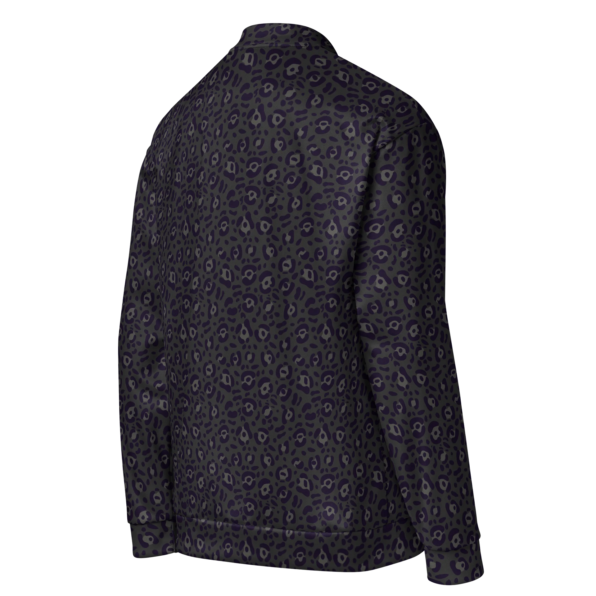 Comfortable Bomber Jacket with Bold Black Leopard Print product image (4)