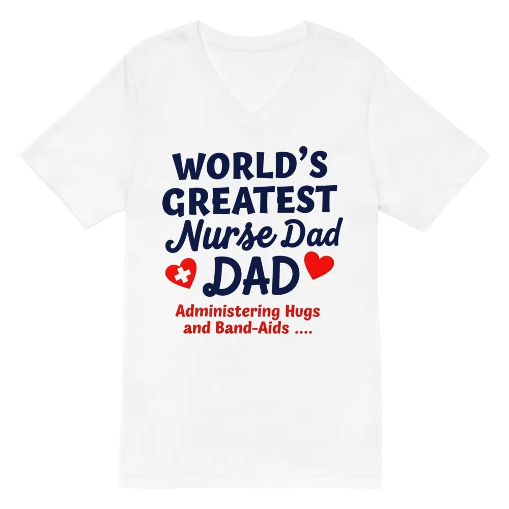 World's Greatest Nurse Dad V-Neck Tee product image (2)