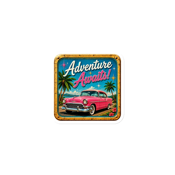 Adventure Awaits Retro Travel Magnet product image (1)