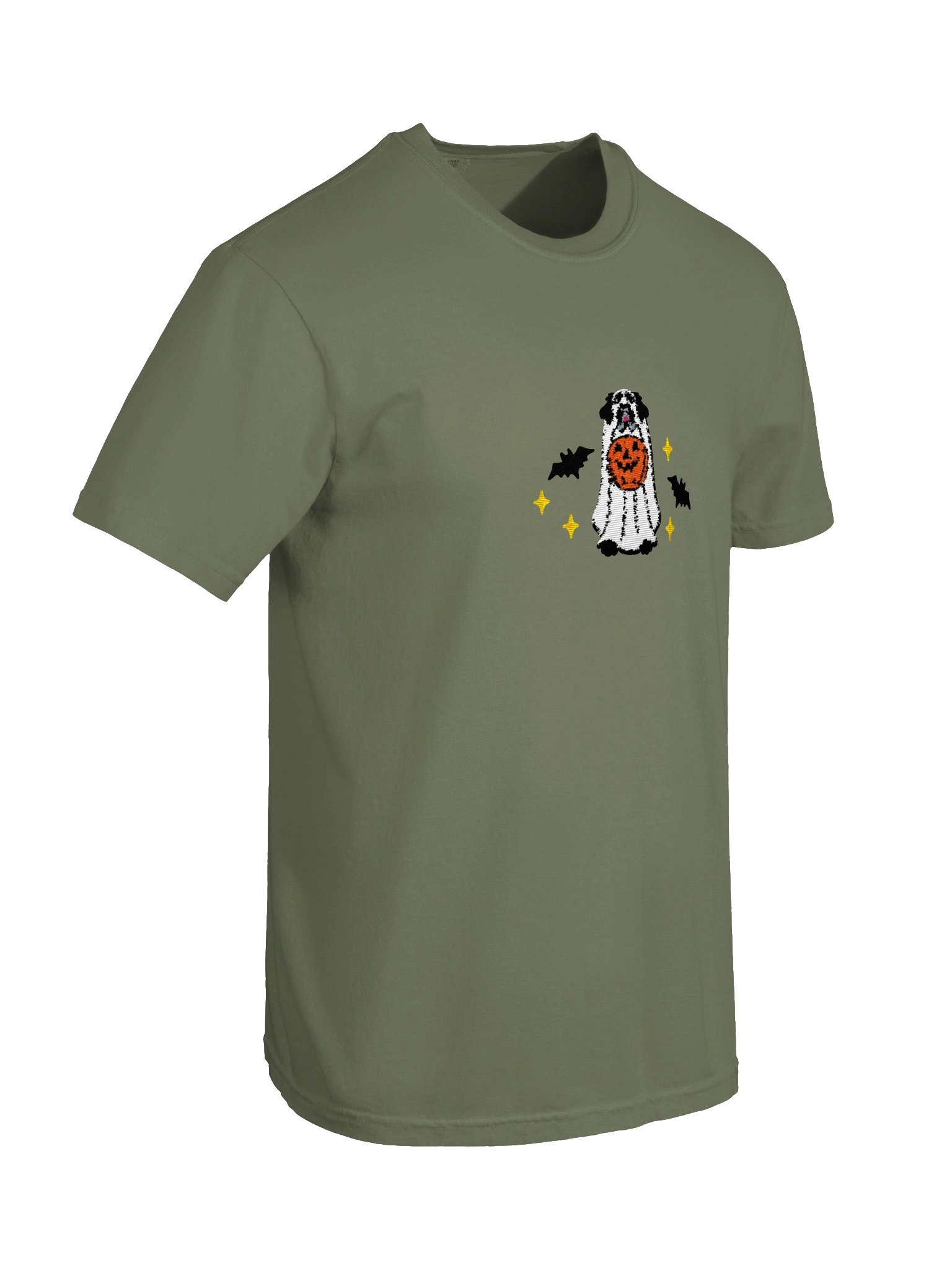 Halloween Newfoundland(Black) Embroidered T-Shirt product image (14)
